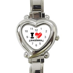 I Love Sandra Heart Italian Charm Watch by ilovewhateva