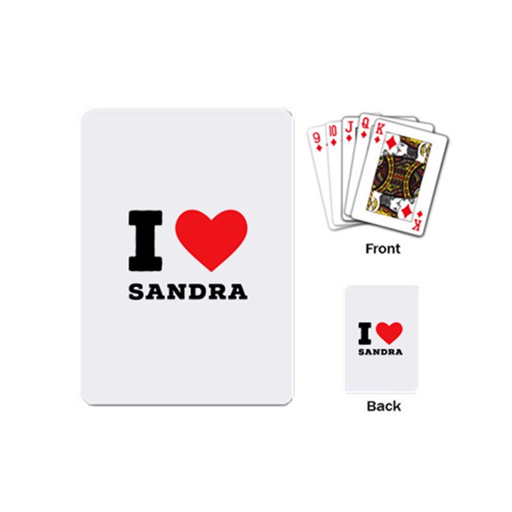 I love sandra Playing Cards Single Design (Mini)