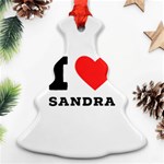 I love sandra Christmas Tree Ornament (Two Sides) Front