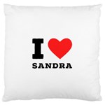 I love sandra Standard Premium Plush Fleece Cushion Case (One Side) Front