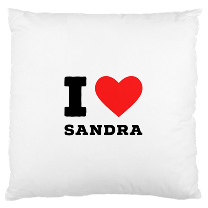 I love sandra Standard Premium Plush Fleece Cushion Case (One Side)