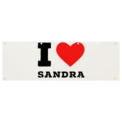 I Love Sandra Banner And Sign 9  X 3  by ilovewhateva