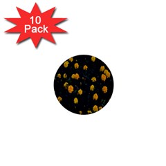 Bloomed Yellow Petaled Flower Plants 1  Mini Buttons (10 Pack)  by artworkshop