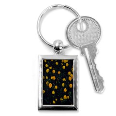 Bloomed Yellow Petaled Flower Plants Key Chain (rectangle) by artworkshop