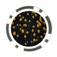 Bloomed Yellow Petaled Flower Plants Poker Chip Card Guard (10 Pack) by artworkshop