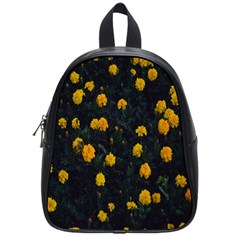 Bloomed Yellow Petaled Flower Plants School Bag (small)