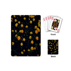 Bloomed Yellow Petaled Flower Plants Playing Cards Single Design (mini) by artworkshop