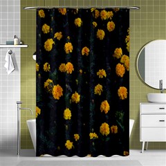 Bloomed Yellow Petaled Flower Plants Shower Curtain 48  X 72  (small)  by artworkshop