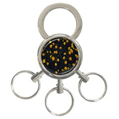 Bloomed Yellow Petaled Flower Plants 3-ring Key Chain by artworkshop