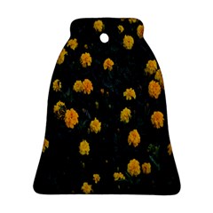 Bloomed Yellow Petaled Flower Plants Ornament (bell) by artworkshop