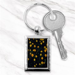 Bloomed Yellow Petaled Flower Plants Key Chain (rectangle) by artworkshop