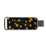 Bloomed Yellow Petaled Flower Plants Portable USB Flash (Two Sides) Front