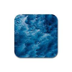 Blue Water Speech Therapy Rubber Square Coaster (4 Pack) by artworkshop