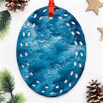 Blue Water Speech Therapy Oval Filigree Ornament (Two Sides) Back