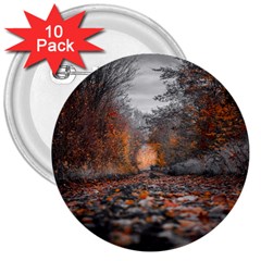 Breathe In Nature Background 3  Buttons (10 Pack) 