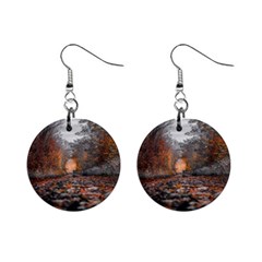 Breathe In Nature Background Mini Button Earrings by artworkshop