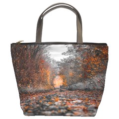 Breathe In Nature Background Bucket Bag by artworkshop