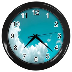 Clouds Hd Wallpaper Wall Clock (black) by artworkshop