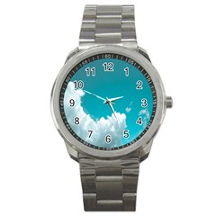 Clouds Hd Wallpaper Sport Metal Watch by artworkshop