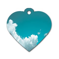 Clouds Hd Wallpaper Dog Tag Heart (two Sides)