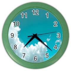 Clouds Hd Wallpaper Color Wall Clock by artworkshop