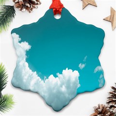 Clouds Hd Wallpaper Snowflake Ornament (two Sides) by artworkshop