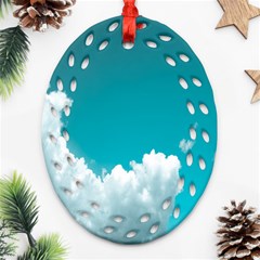 Clouds Hd Wallpaper Ornament (oval Filigree) by artworkshop