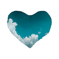 Clouds Hd Wallpaper Standard 16  Premium Heart Shape Cushions by artworkshop