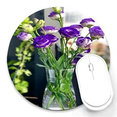 Cute Flower Wallpaper Round Mousepad by artworkshop