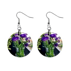 Cute Flower Wallpaper Mini Button Earrings by artworkshop