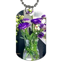 Cute Flower Wallpaper Dog Tag (one Side) by artworkshop