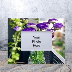 Cute Flower Wallpaper White Tabletop Photo Frame 4 x6 