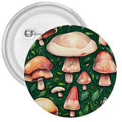 Fantasy Farmcore Farm Mushroom 3  Buttons by GardenOfOphir