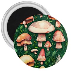 Fantasy Farmcore Farm Mushroom 3  Magnets by GardenOfOphir