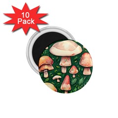 Fantasy Farmcore Farm Mushroom 1 75  Magnets (10 Pack)  by GardenOfOphir