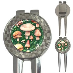 Fantasy Farmcore Farm Mushroom 3-in-1 Golf Divots by GardenOfOphir