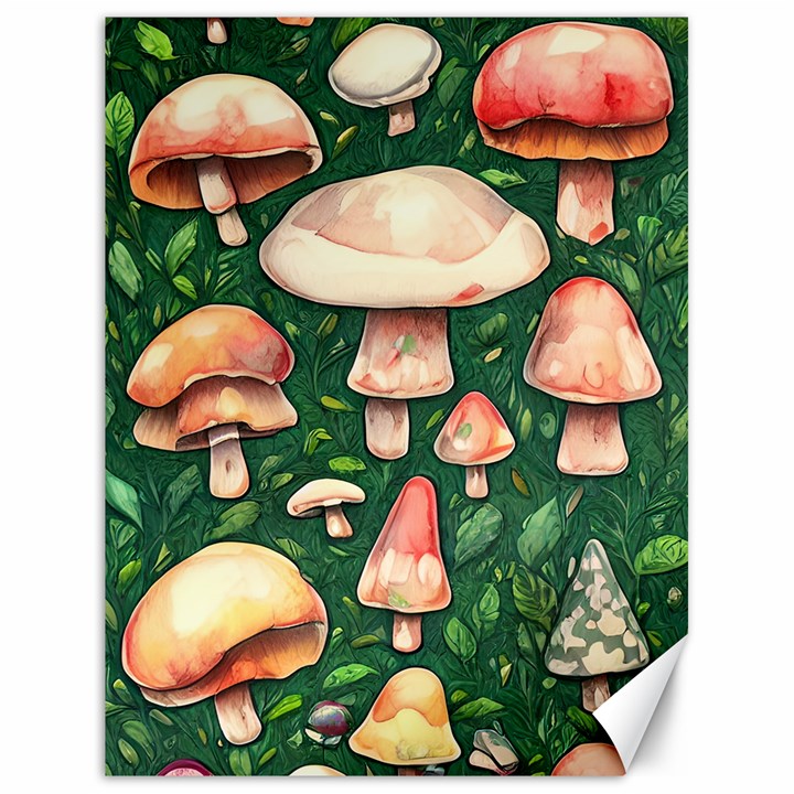 Fantasy Farmcore Farm Mushroom Canvas 18  x 24 