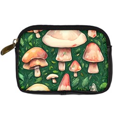 Fantasy Farmcore Farm Mushroom Digital Camera Leather Case by GardenOfOphir