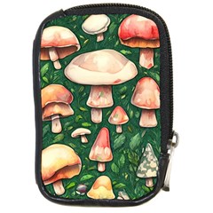 Fantasy Farmcore Farm Mushroom Compact Camera Leather Case by GardenOfOphir