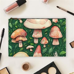 Fantasy Farmcore Farm Mushroom Cosmetic Bag (large) by GardenOfOphir