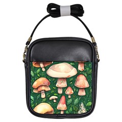 Fantasy Farmcore Farm Mushroom Girls Sling Bag by GardenOfOphir