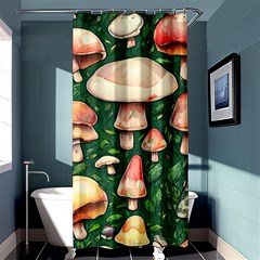 Fantasy Farmcore Farm Mushroom Shower Curtain 36  X 72  (stall)  by GardenOfOphir