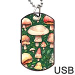 Fantasy Farmcore Farm Mushroom Dog Tag USB Flash (One Side) Front