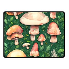 Fantasy Farmcore Farm Mushroom Fleece Blanket (small) by GardenOfOphir