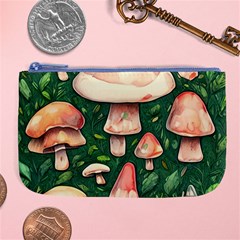 Fantasy Farmcore Farm Mushroom Large Coin Purse by GardenOfOphir