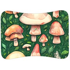 Fantasy Farmcore Farm Mushroom Velour Seat Head Rest Cushion by GardenOfOphir