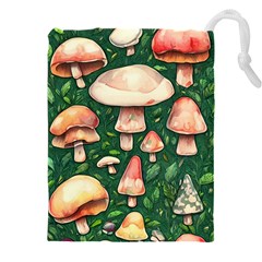 Fantasy Farmcore Farm Mushroom Drawstring Pouch (4xl) by GardenOfOphir