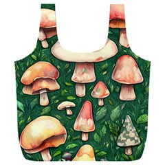 Fantasy Farmcore Farm Mushroom Full Print Recycle Bag (xxl) by GardenOfOphir