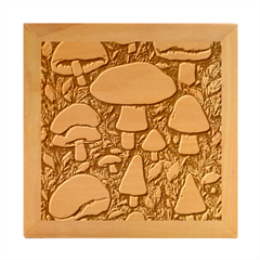 Fantasy Farmcore Farm Mushroom Wood Photo Frame Cube