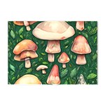 Fantasy Farmcore Farm Mushroom Crystal Sticker (A4) Front